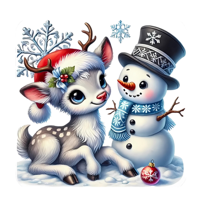 Cozy snowman Christmas DTF transfer, pattern XMAS1496-15
