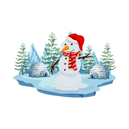 Cozy snowman Christmas DTF transfer, pattern XMAS1496-21
