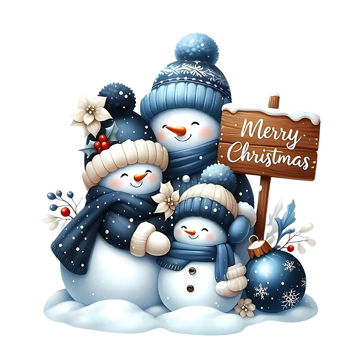 Cozy snowman Christmas DTF transfer, pattern XMAS1496-22