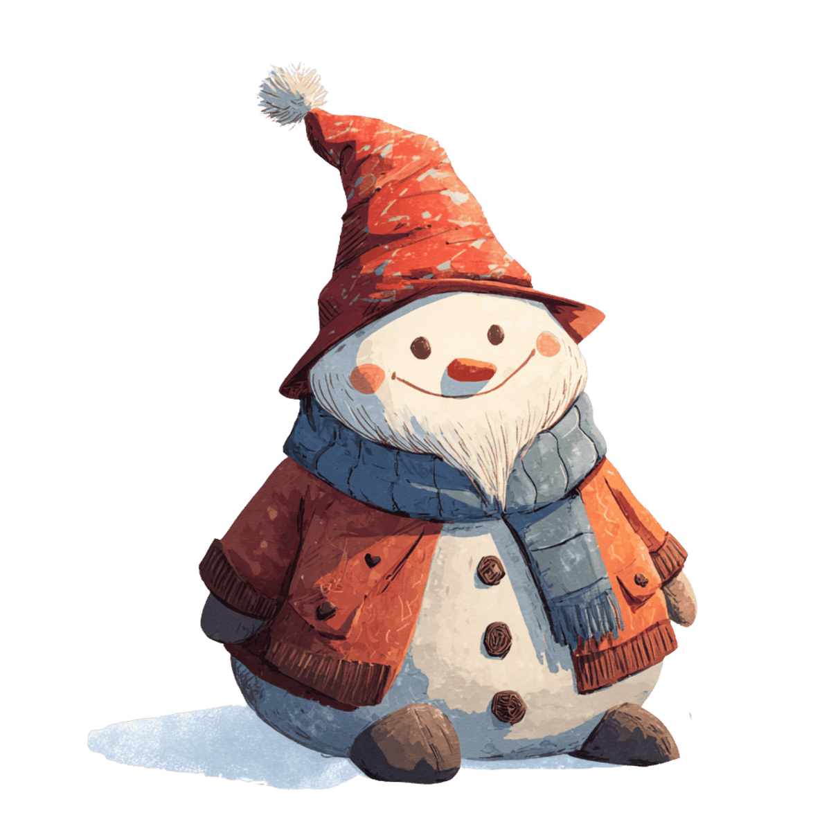 Cozy snowman Christmas DTF transfer, pattern XMAS1496-25
