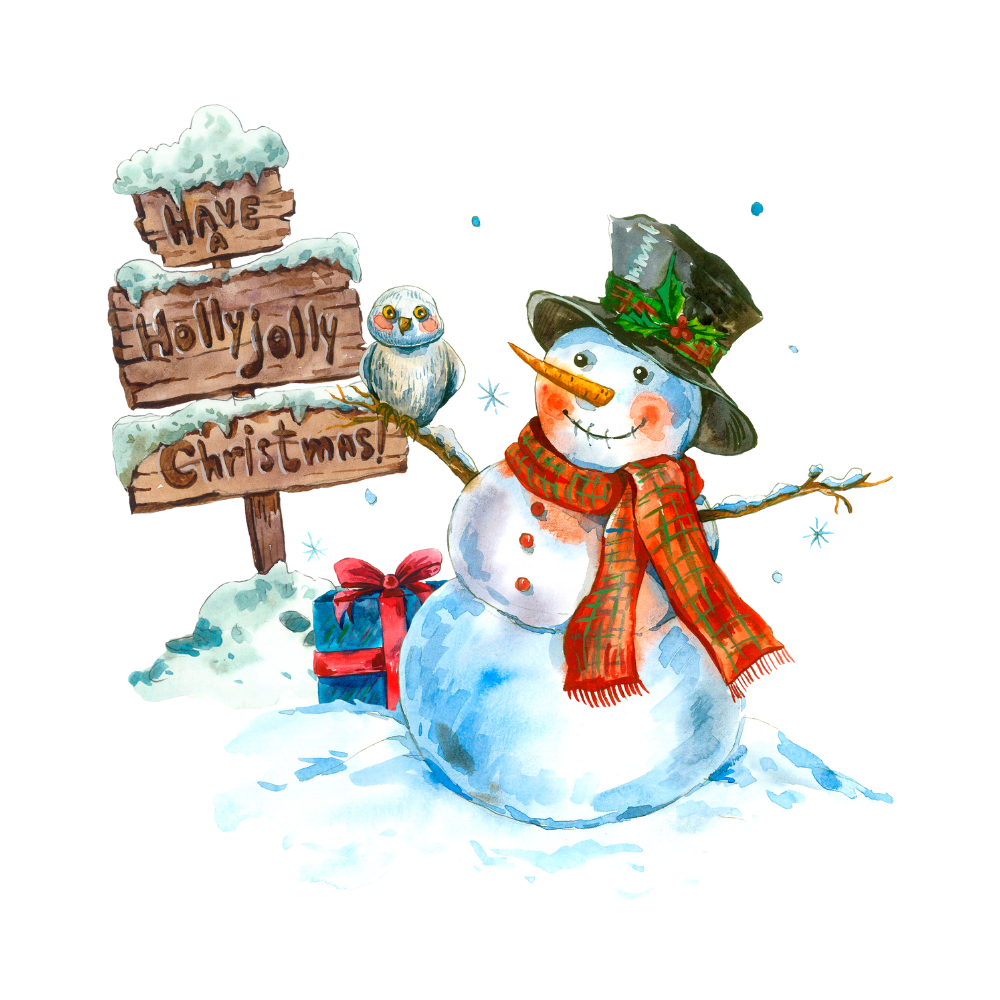 Cozy snowman Christmas DTF transfer, pattern XMAS1496-33