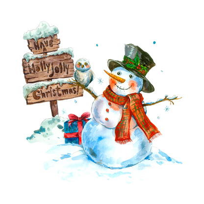 Cozy snowman Christmas DTF transfer, pattern XMAS1496-33
