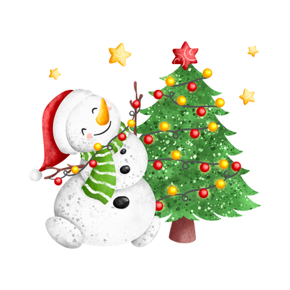 Cozy snowman Christmas DTF transfer, pattern XMAS1496-34
