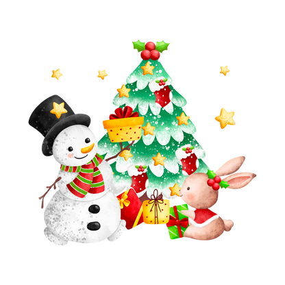 Cozy snowman Christmas DTF transfer, pattern XMAS1496-36