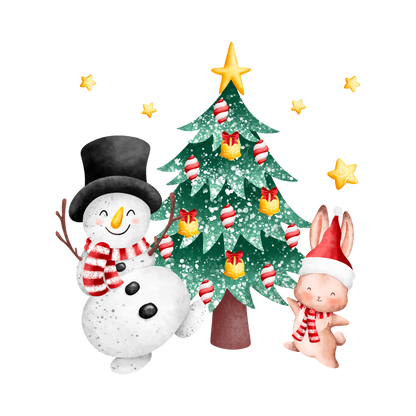 Cozy snowman Christmas DTF transfer, pattern XMAS1496-37