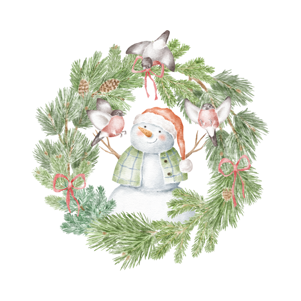 Cozy snowman Christmas DTF transfer, pattern XMAS1496-4