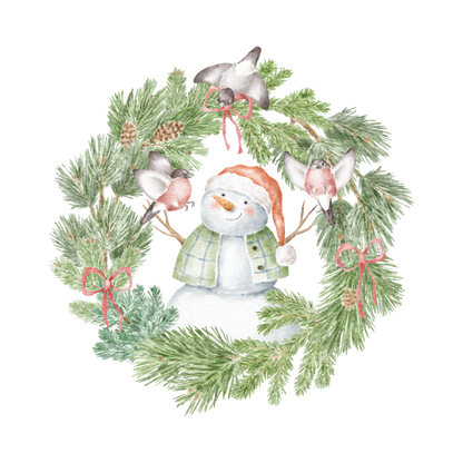 Cozy snowman Christmas DTF transfer, pattern XMAS1496-4