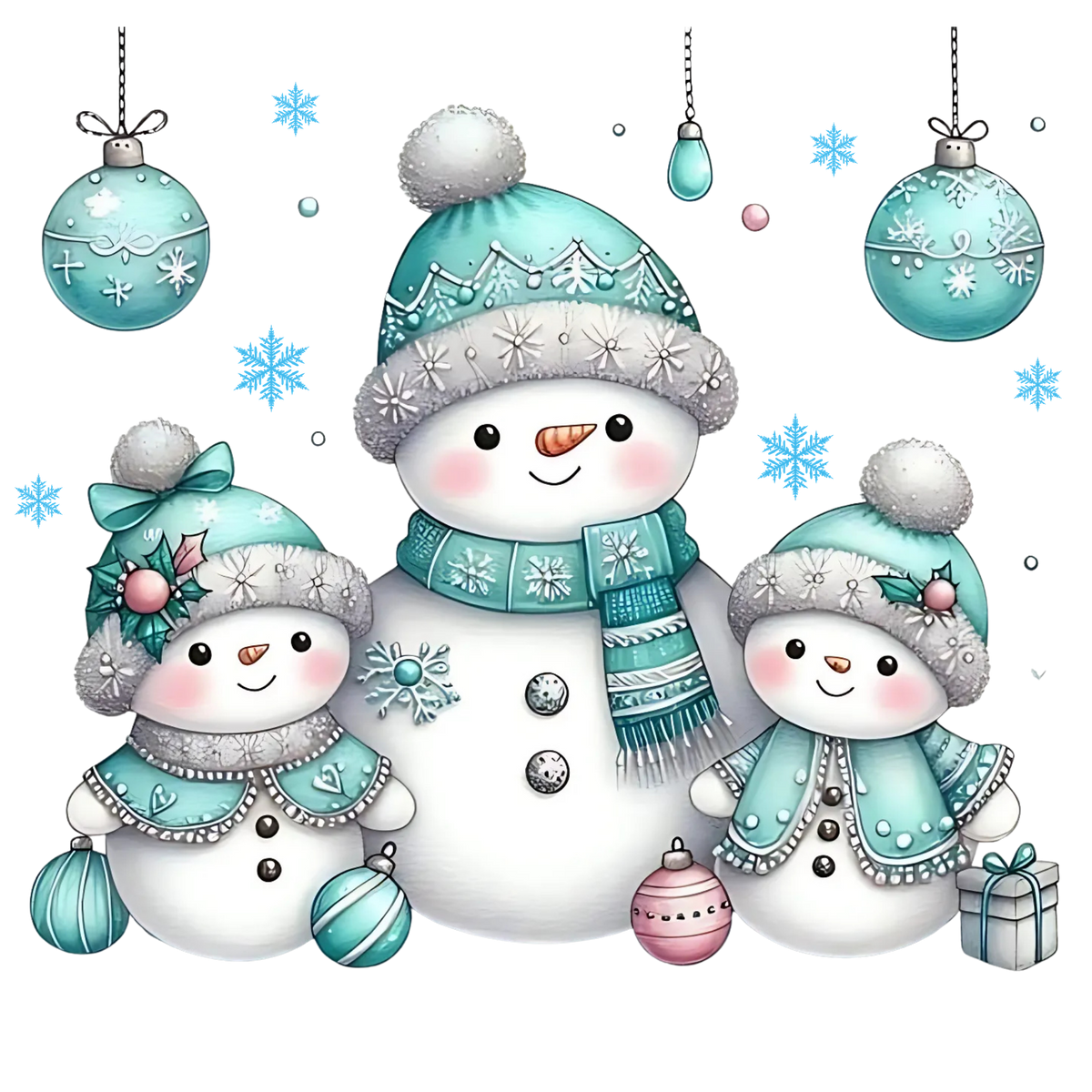 Cozy snowman Christmas DTF transfer, pattern XMAS1496-45