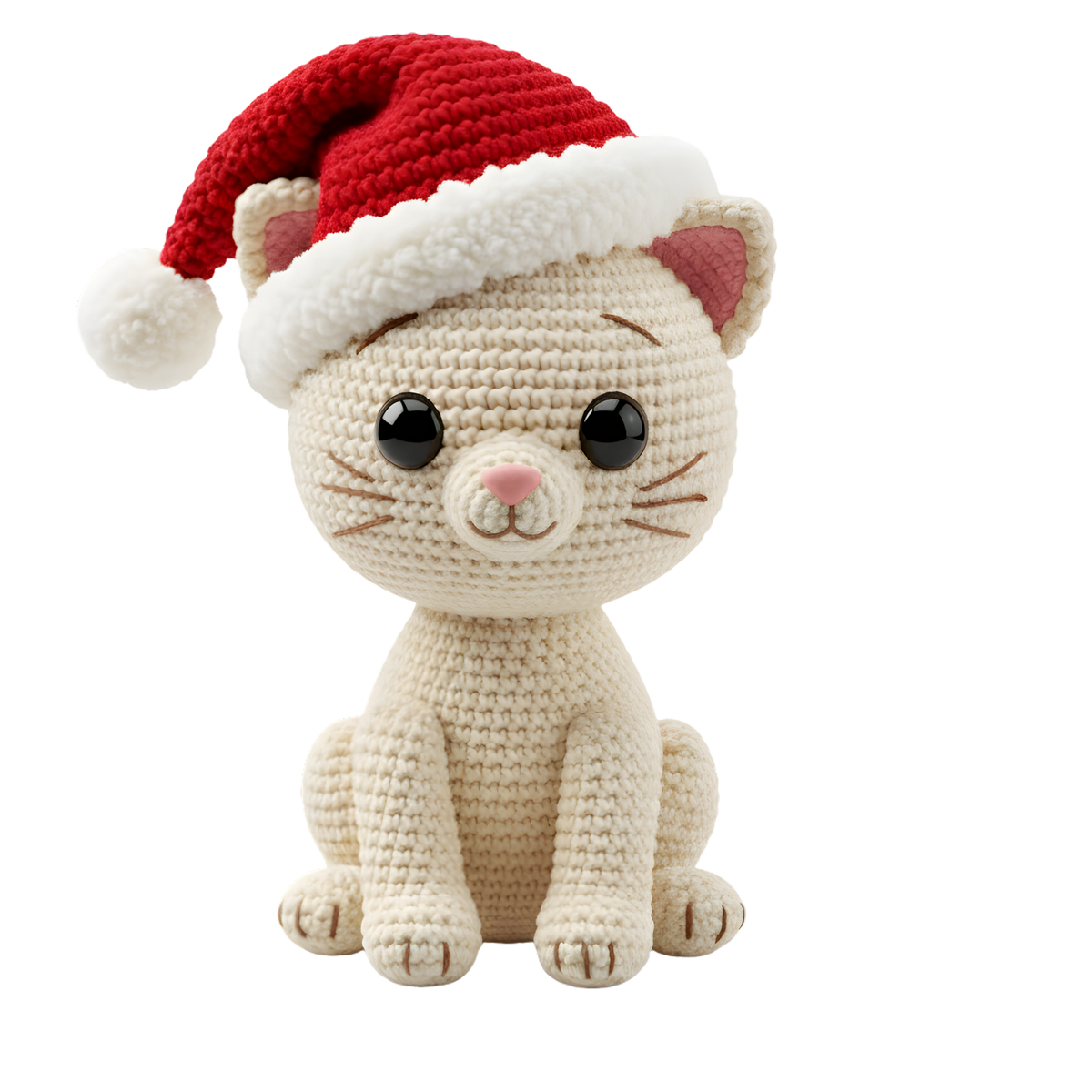 Crochet-look Christmas character DTF transfer, pattern XMAS1497-1