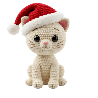 Crochet-look Christmas character DTF transfer, pattern XMAS1497-1