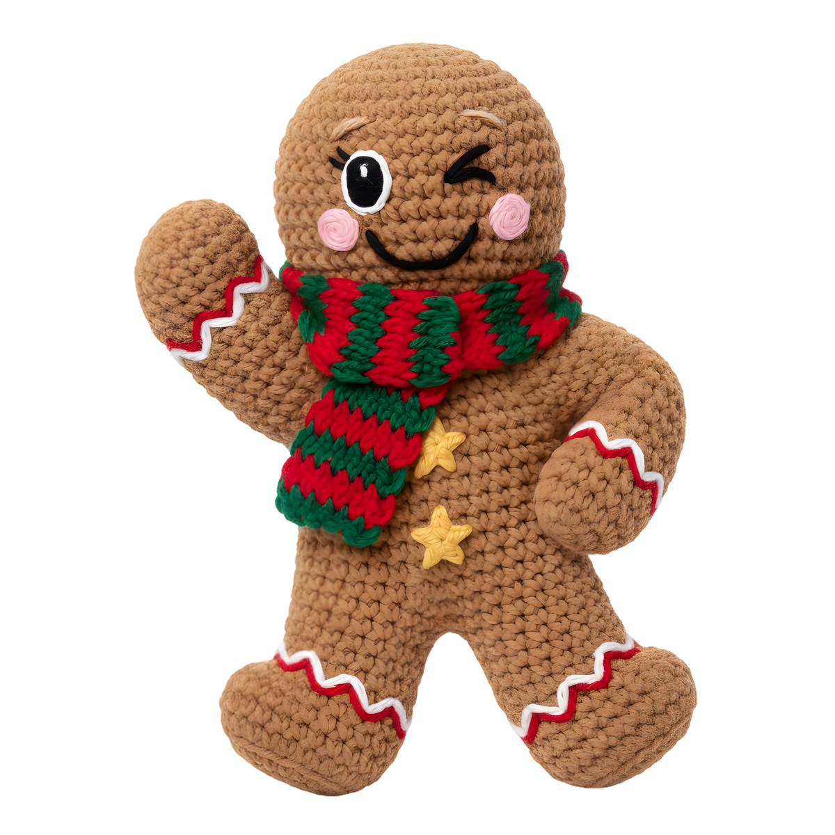 Crochet-look Christmas character DTF transfer, pattern XMAS1497-11