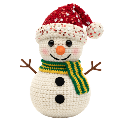 Crochet-look Christmas character DTF transfer, pattern XMAS1497-18