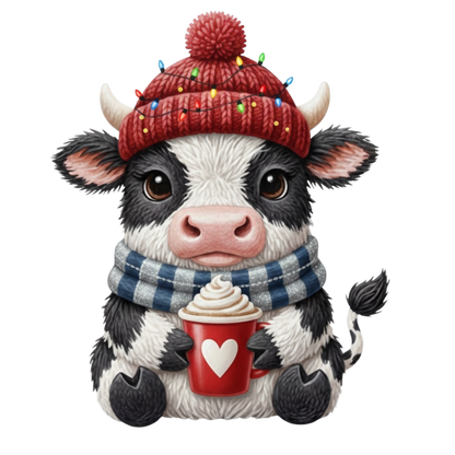 Crochet-look Christmas character DTF transfer, pattern XMAS1497-2