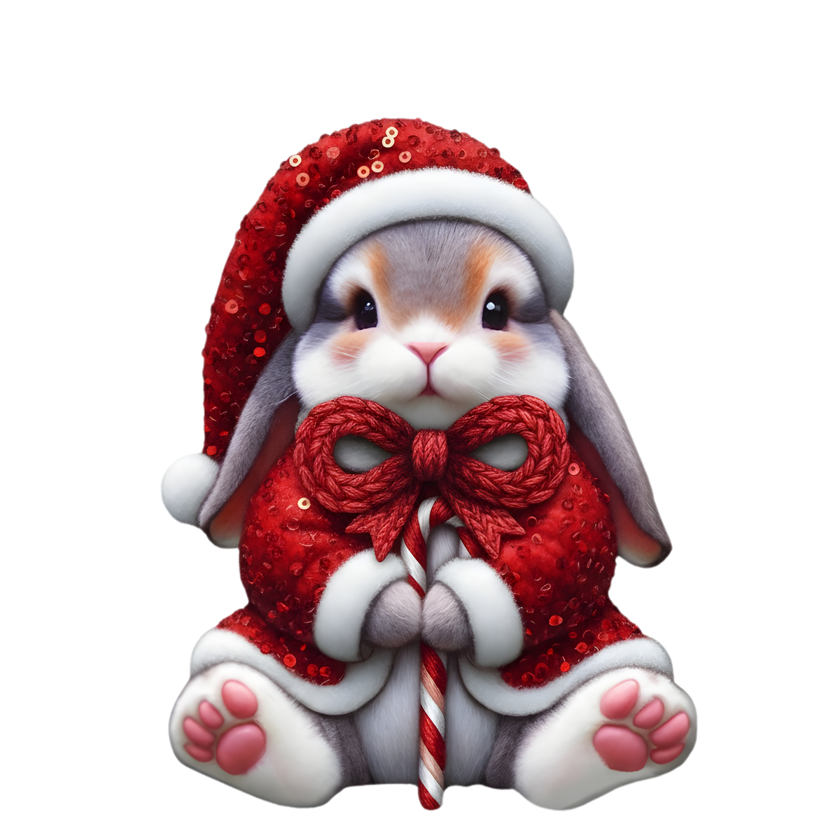 Crochet-look Christmas character DTF transfer, pattern XMAS1497-3