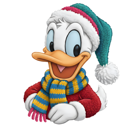 Crochet-look Christmas character DTF transfer, pattern XMAS1497-7