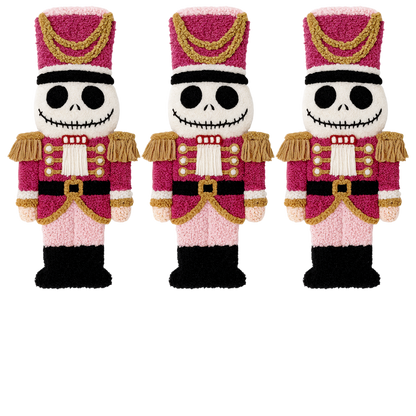 Crochet-look Christmas character lineup DTF transfer, pattern XMAS1498-10