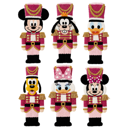 Crochet-look Christmas character lineup DTF transfer, pattern XMAS1498-12