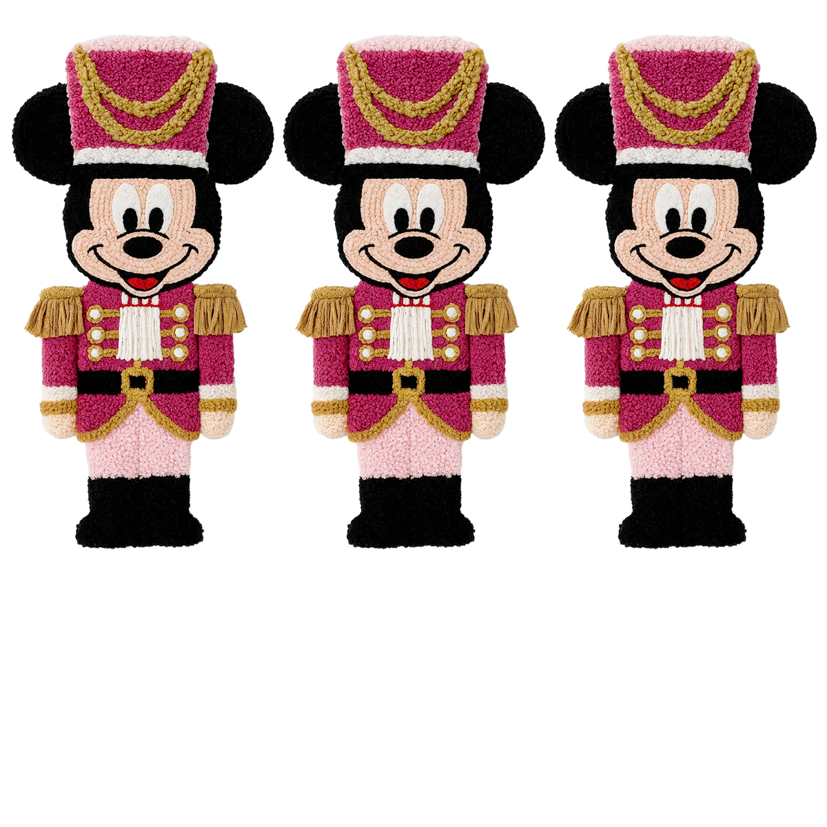 Crochet-look Christmas character lineup DTF transfer, pattern XMAS1498-13