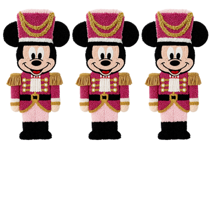 Crochet-look Christmas character lineup DTF transfer, pattern XMAS1498-13