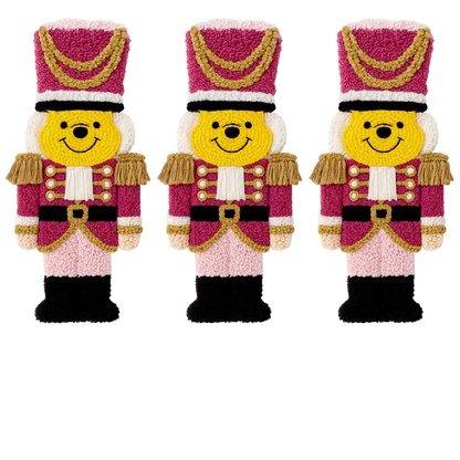 Crochet-look Christmas character lineup DTF transfer, pattern XMAS1498-16