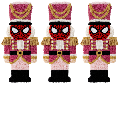 Crochet-look Christmas character lineup DTF transfer, pattern XMAS1498-19