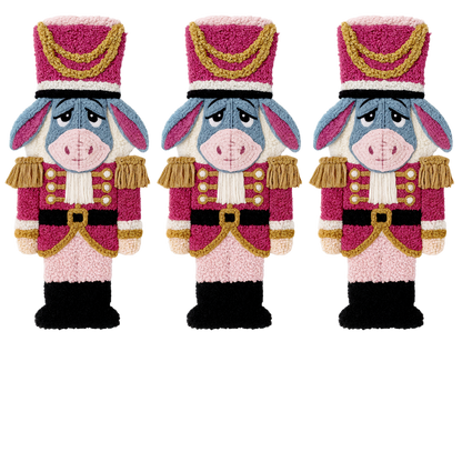 Crochet-look Christmas character lineup DTF transfer, pattern XMAS1498-6