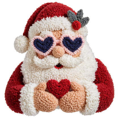 Crochet-look Santa Christmas DTF transfer, pattern XMAS1502-20
