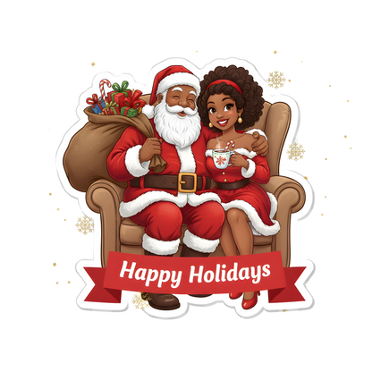 Cute Black girl Christmas DTF transfer, pattern XMAS1503-25