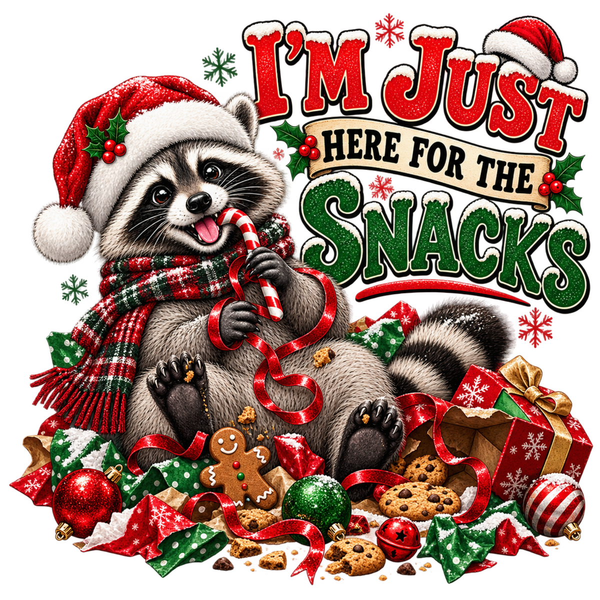 Cute Christmas animal friend DTF transfer, pattern XMAS1506-1