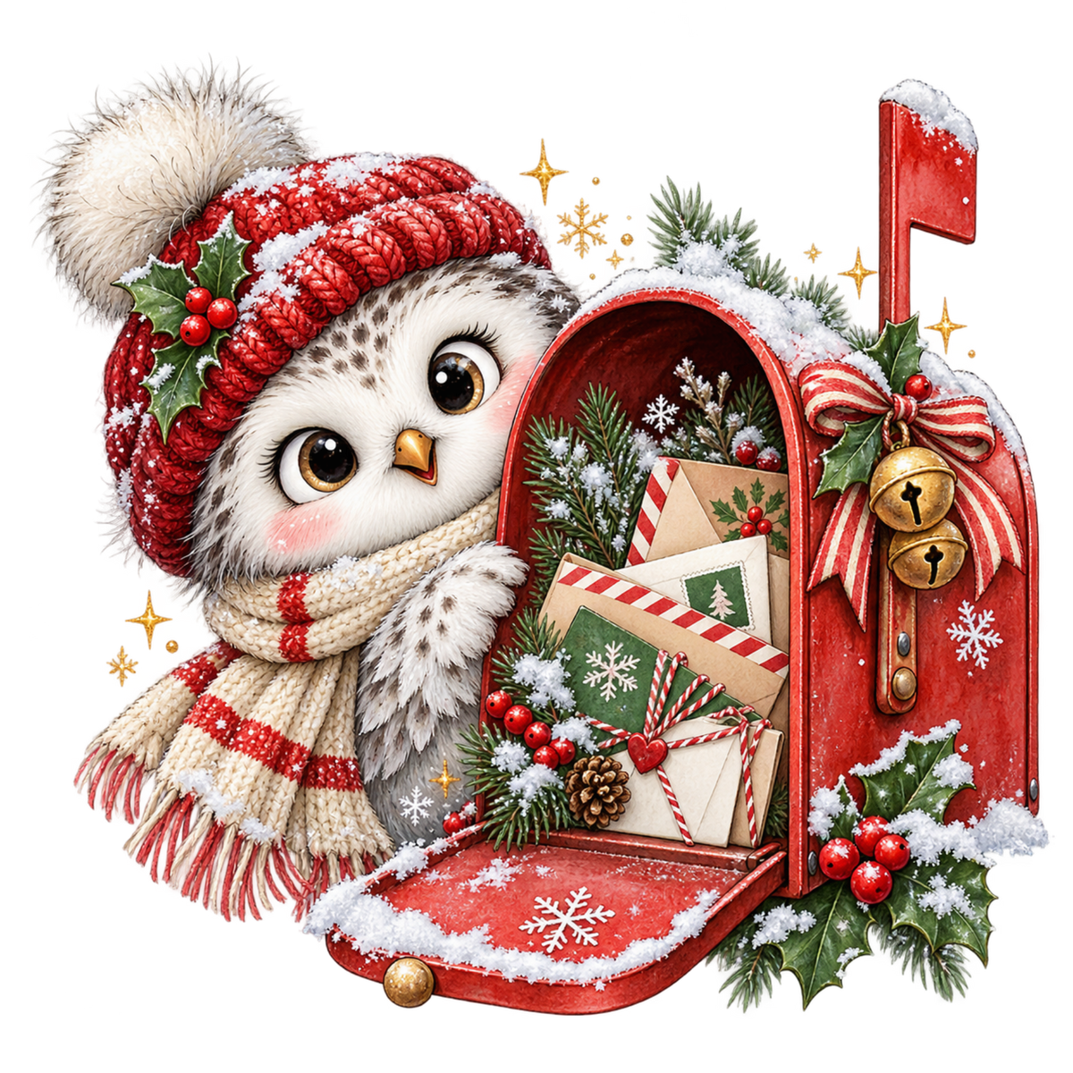 Cute Christmas animal friend DTF transfer, pattern XMAS1506-11