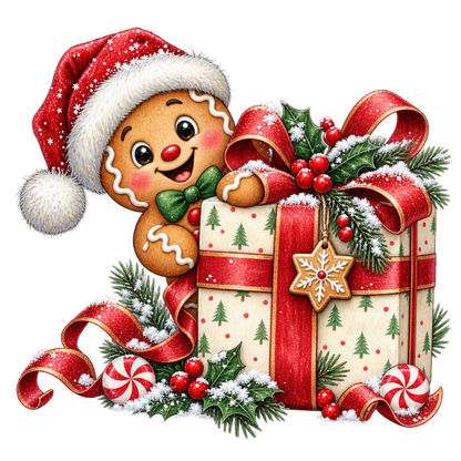 Cute Christmas animal friend DTF transfer, pattern XMAS1506-13