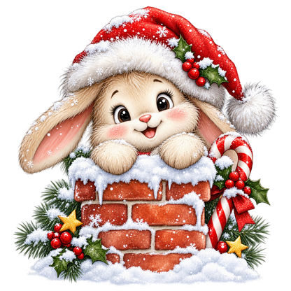 Cute Christmas animal friend DTF transfer, pattern XMAS1506-15