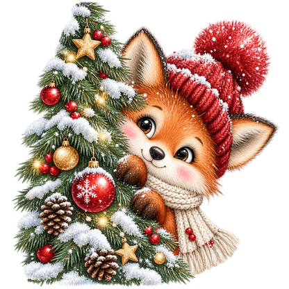 Cute Christmas animal friend DTF transfer, pattern XMAS1506-18
