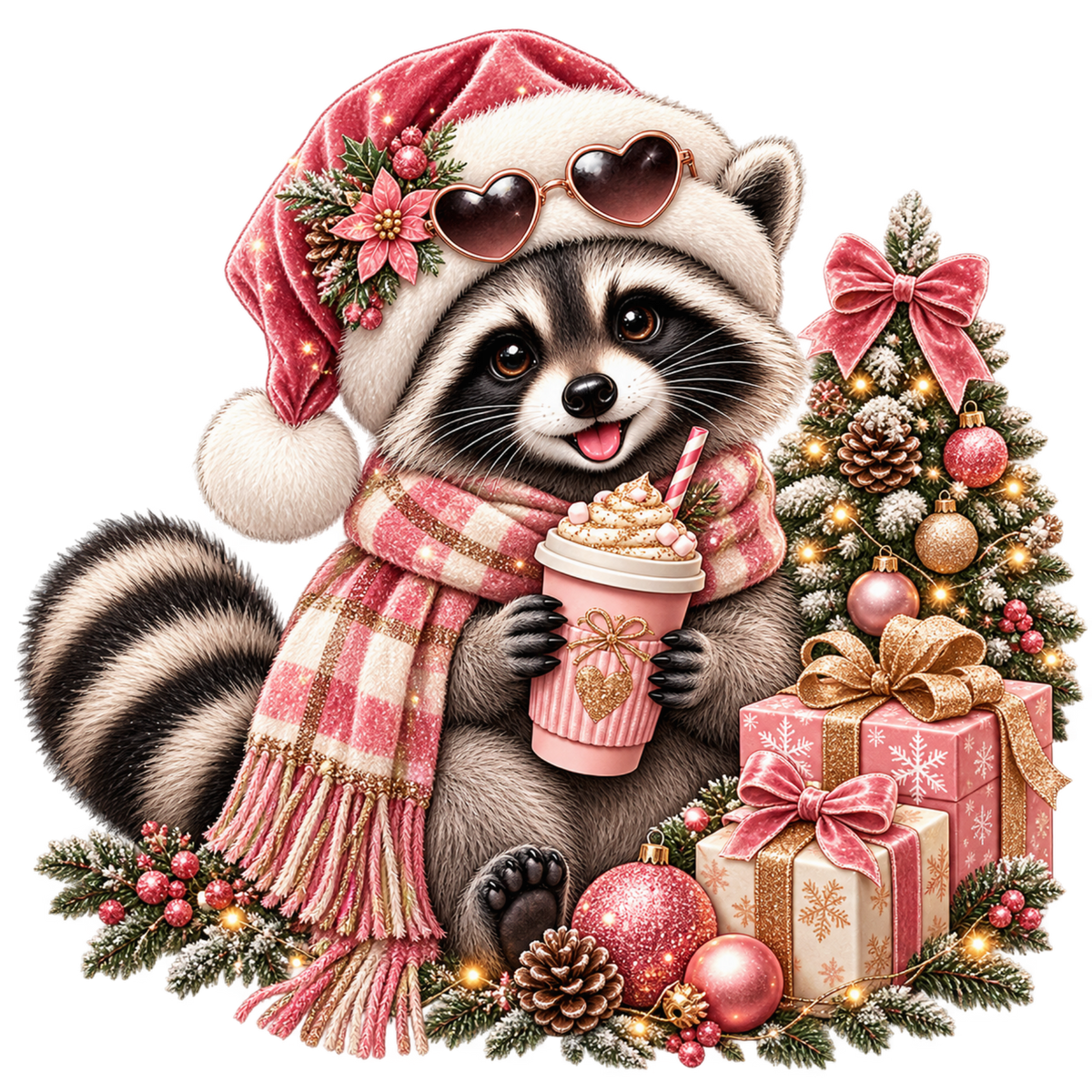 Cute Christmas animal friend DTF transfer, pattern XMAS1506-2