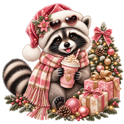 Cute Christmas animal friend DTF transfer, pattern XMAS1506-2