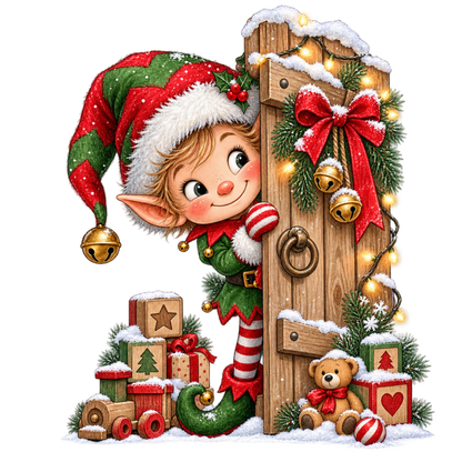 Cute Christmas animal friend DTF transfer, pattern XMAS1506-20