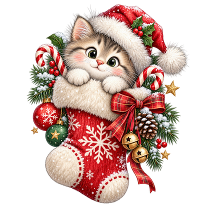 Cute Christmas animal friend DTF transfer, pattern XMAS1506-21