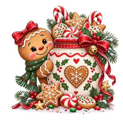 Cute Christmas animal friend DTF transfer, pattern XMAS1506-22