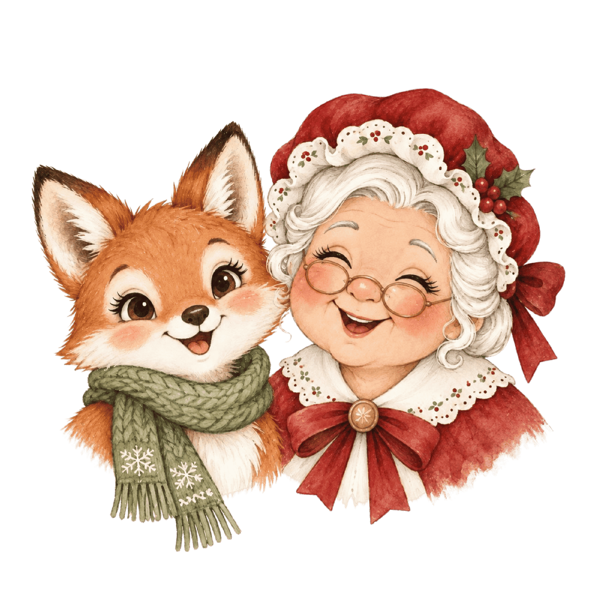 Cute Christmas animal friend DTF transfer, pattern XMAS1506-8
