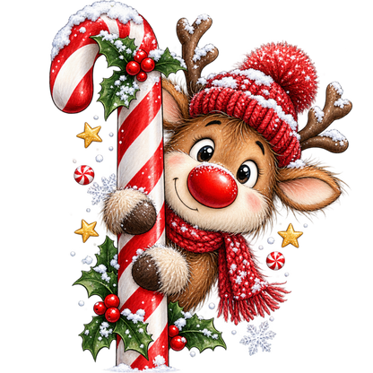 Cute Christmas animal friend DTF transfer, pattern XMAS1506-9