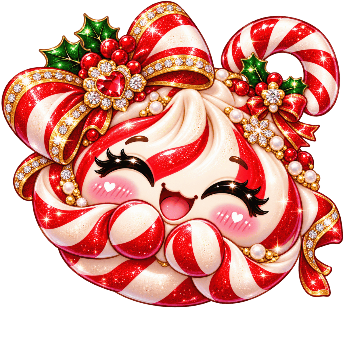 Cute Christmas dumpling DTF transfer, pattern XMAS1508-1