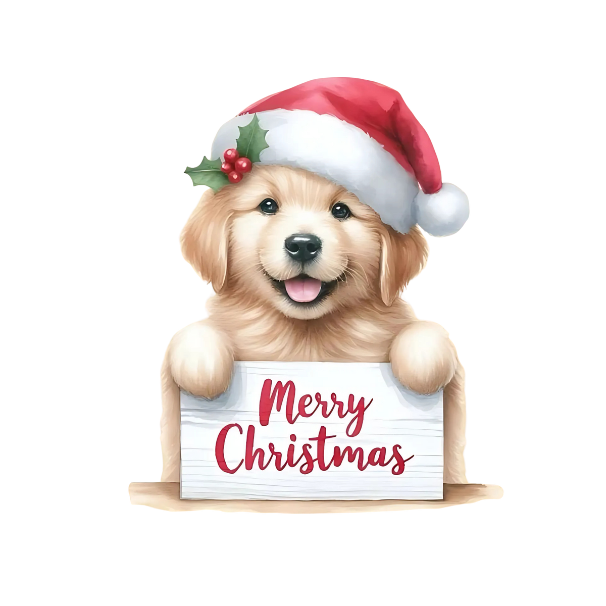 Cute Christmas puppy with gifts DTF transfer, pattern XMAS1510-21