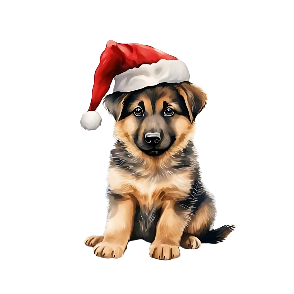 Cute Christmas puppy portrait DTF transfer, pattern XMAS1511-27