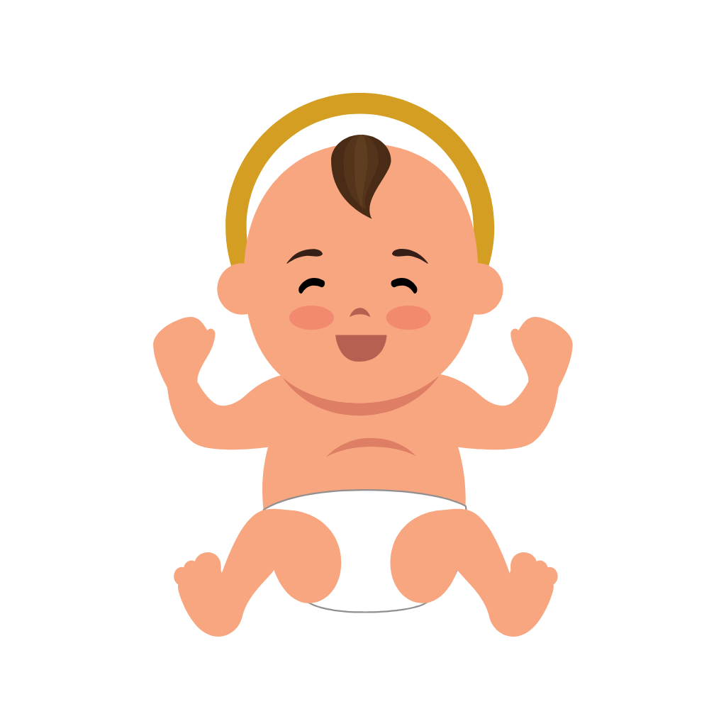 Cute illustrated baby Jesus Christmas DTF transfer, pattern XMAS1512-27