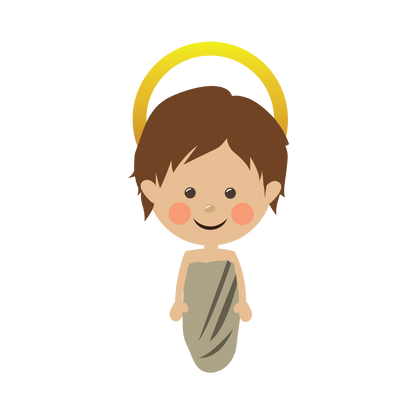 Cute illustrated baby Jesus Christmas DTF transfer, pattern XMAS1512-31