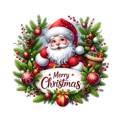 Cute illustrated Santa Christmas DTF transfer, pattern XMAS1514-11
