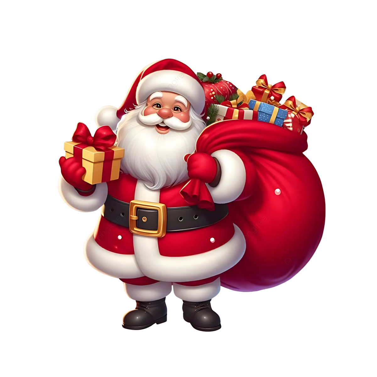 Cute illustrated Santa Christmas DTF transfer, pattern XMAS1514-23