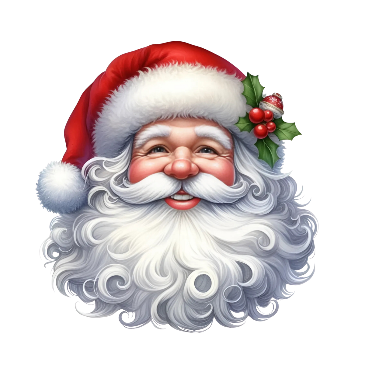 Cute illustrated Santa Christmas DTF transfer, pattern XMAS1514-25