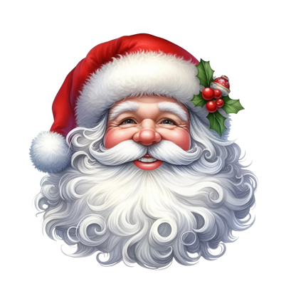 Cute illustrated Santa Christmas DTF transfer, pattern XMAS1514-25