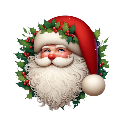 Cute illustrated Santa Christmas DTF transfer, pattern XMAS1514-26